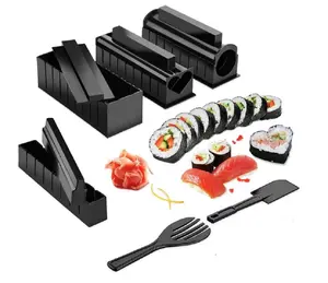 10-Piece Complete Sushi Making Kit - DIY Sushi Roller, Rice Ball Mold, and Accessories Set for Home Kitchen TIKA