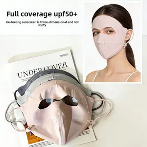 Sunscreen mask, women's full face UV protection mask, Gini summer eye corner protection, breathable, universal for riding and driving