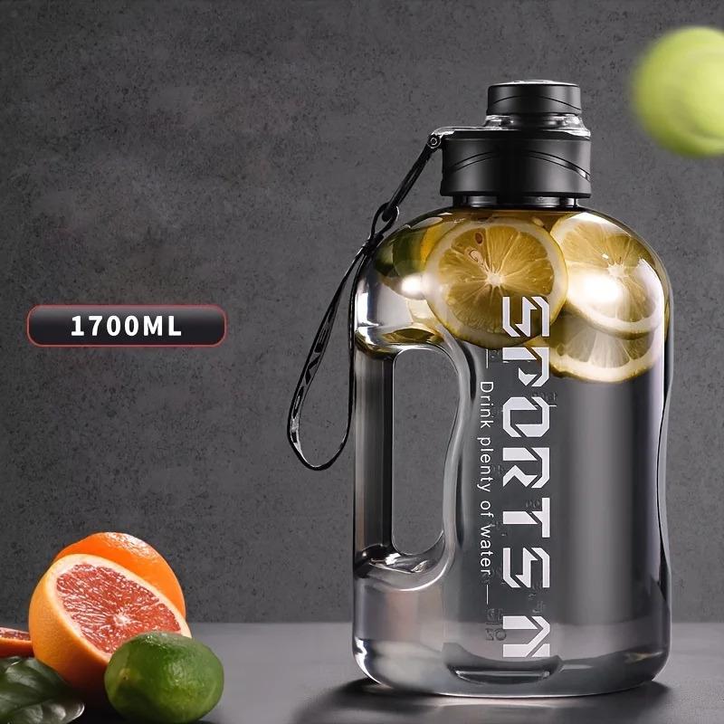 57.48oz Large-Capacity Sports Water Bottle with Straw - Durable PC Material, Ideal for Gym, Travel, Camping, Hiking & Fishing