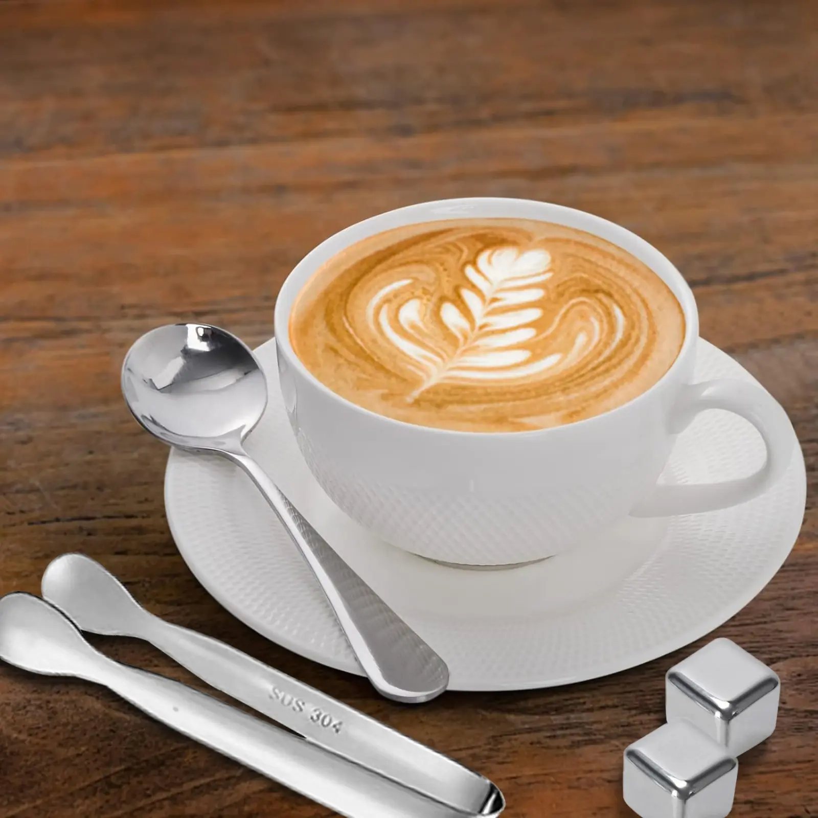 Stainless Steel Cheese Knife, Butter Spreader, Butter Knife, Ice Tongs, Coffee Spoon, Sugar Cube Tongs