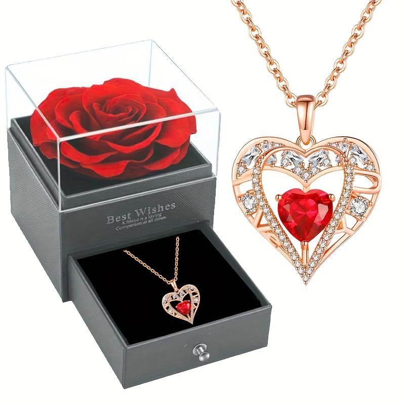 New Heart-Shaped Necklace Gift Box — Women's Versatile Double-Heart Pendant & Clavicle Chain — The Perfect Gift for Mother's Day or Valentine's Day