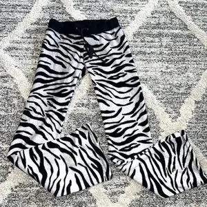 ZebraStripePatternStraightCasualPantsDrawstringVersatileY2KBottomsChicRockPunkEmoGirl'sSlimFitWomen'sTrousersWomenswearWhite