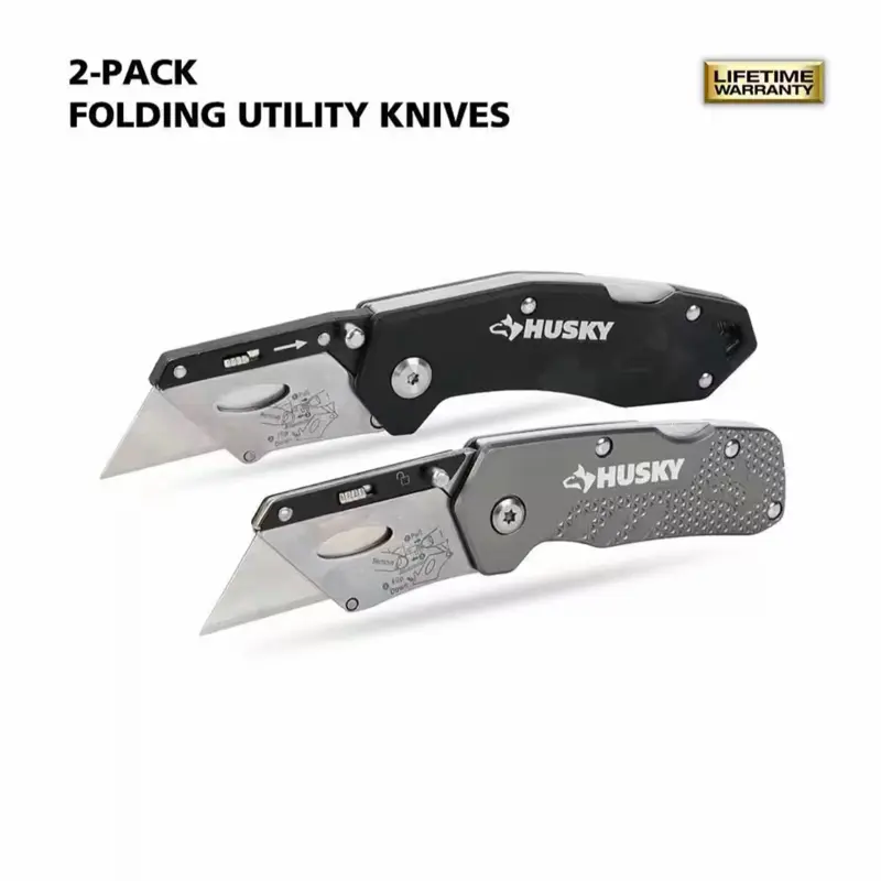 Husky 2-Pack Folding Utility Knives