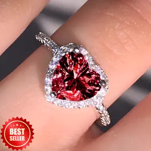 Fashionable heart-shaped stone ring for Women suitable for daily wear