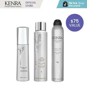 Kenra Platinum Blow-Dry Mist & Platinum Dry Texture Spray 6 & Ultra Freeze Spray 30