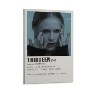 Thirteen Movie Poster As Wall Art, Canvas Print Paintings for Bedroom, Living Room Decor, Bringing A Stylish Touch to Your Home. Poster Canvas Wall Art For Bedroom Decor Bar Office Room Decor Gift