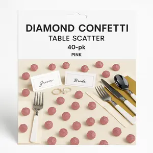 Blush Pink Diamond Table Scatter Confetti, 40-Pack