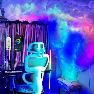3D Thundercloud LED Light Cotton Lightning Cloud Colorful Atmosphere Night Light, DIY Creative Cloud Lights Gaming Room Garage Club Bar dj Party Light