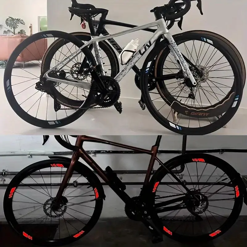 16Pcs Reflective Bike Wheel Patch - PVC Safety Sticker for Mountain Bike, Uncharged Luminous Bearing Trim Strip for Enhanced
