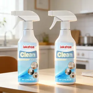 2-Pack Multi-Functional Cleaning Spray (237ML*2), Toilet Bowl Inner Wall Cleaning, Glossy Shine, Grease Remover, Kitchen Oil Stain Cleaner