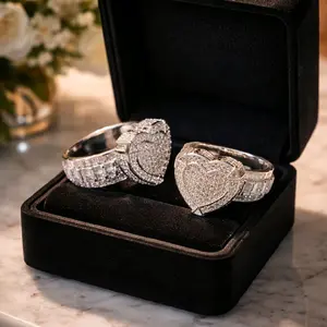 Beautiful silver ring with zirconia high quality