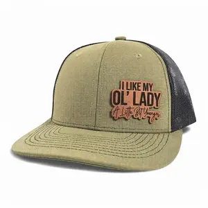 I Like My Ol' Lady Hat, Funny Husband Hat– Funny Mens Trucker Cap, Mesh Snapback Gift for Husband Boyfriend & funny gift for wife