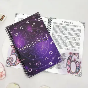 Numerology Grimoire Book for Beginners, A5 Coil Planner Notebook, Life Numerology Practice Pages, Tarot Journal, Mystical Learning Handbook