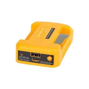 1PC Portable Battery Adapter with USB & Type-C Ports, Compatible with Dewalt 18V/20V Lithium Batteries, Belt Clip for Easy Carry, Compact Charging Holder