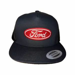 FORD Red/White Logo Black Trucker SnapBack
