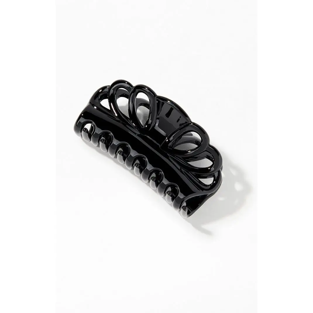 John Galt Women's Black Acetate Hair Clip