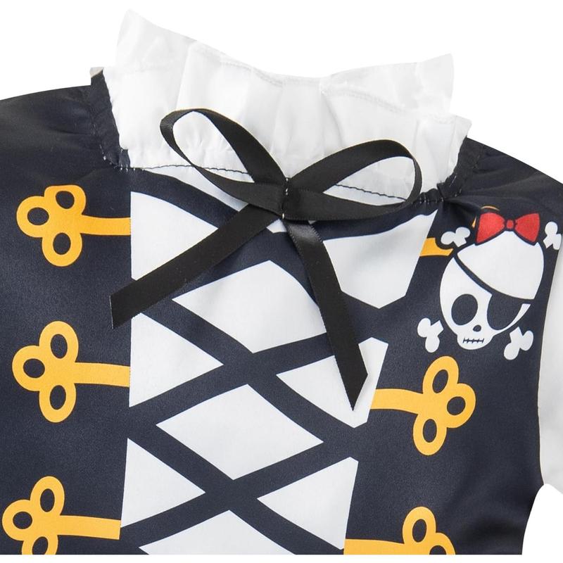 KF5-GCS035 Toddler Baby Girl Pirate Costume Halloween Sea Buccaneer Tutu Dress And Head Scarf With Pirate eye mask KF5-GCS035 Toddler Baby Girl Pirate Costume Halloween Sea Buccaneer Tutu Dress And Head Scarf With Pirate eye mask