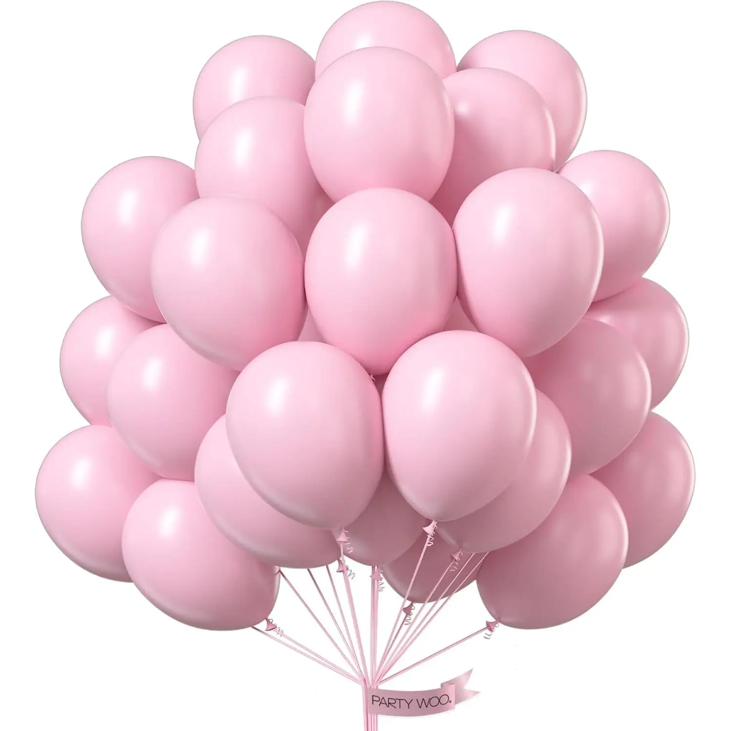 Light Pink Balloons 50 pcs 12 Inch Pastel Pale Pink Latex Balloons for Shower Gender Reveal Valentine's Day Engagement Wedding Princess Birthday Party Decorations Pink-Q05