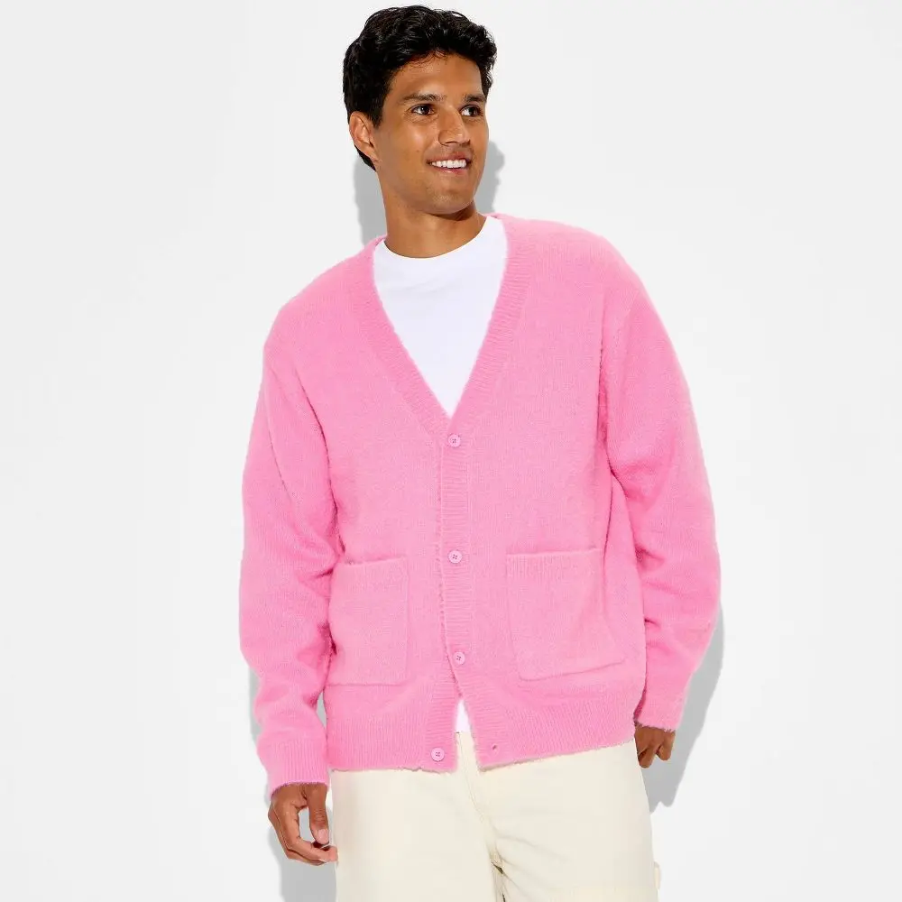 Men's Long Sleeve Cardigan Sweater - Original Use Men's Long Sleeve Cardigan Sweater - Original Use