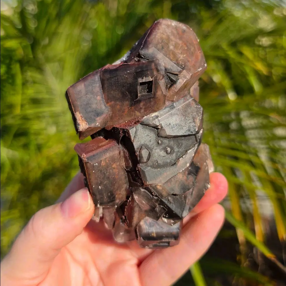 Chocolate Calcite Crystal Cluster