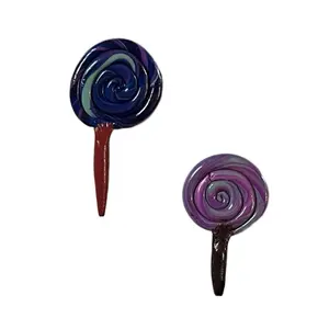 Lollipop Clay Magnet - Colorful Swirl Design