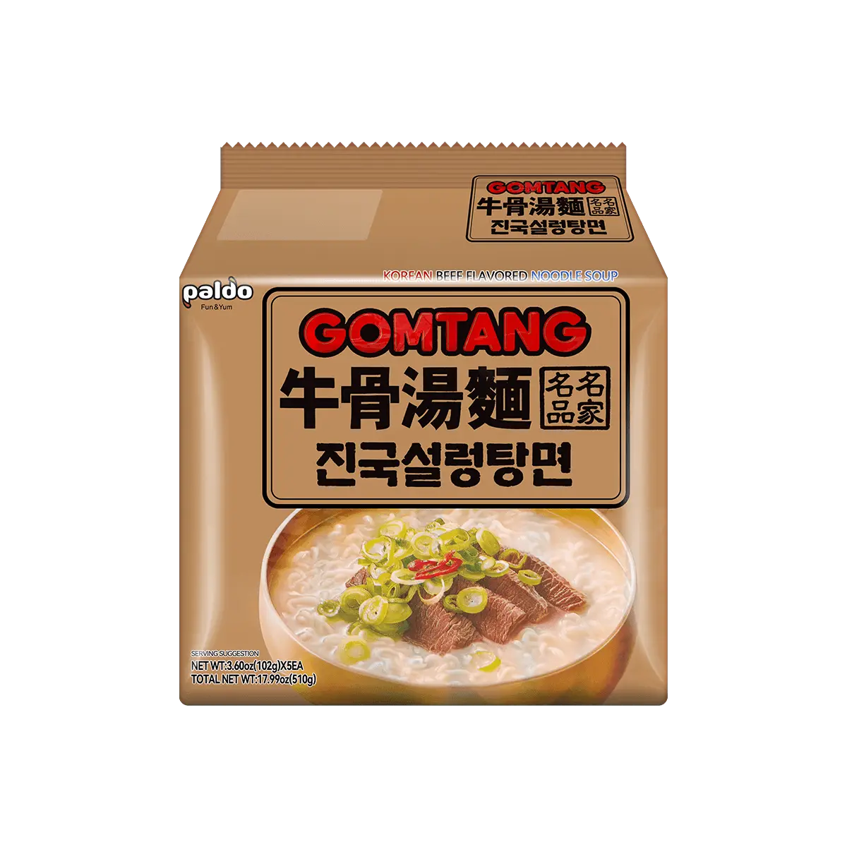 PALDO Instant Ramen Beef Soup Flavor ,17.99oz