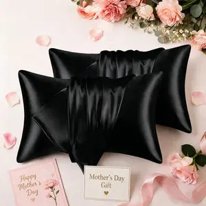 [Mothersday Gift]XAKING 2-Pack Satin Pillowcases for Hair and Skin, Silky Soft Cooling Pillow Case with Envelope Closure, Luxury Bedding Essentials, Queen/King Size | Year-Round Use Bed Sheet Set,summervibes