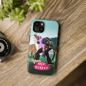 Magic is Heresy Graphic, Warhammer 40K x My Little Pony, Dark Humor Cartoon Aesthetic Phone Case