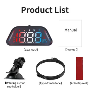 Kinuo RGB Digital GPS Speedometer  High-Tech Car HUD with Ambient Light  Universal Odometer for Car Truck Motorcycle