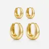 EVRY JEWELS Gold or Silver Plated Stainless Steel Women's Waterproof Brandy Earrings