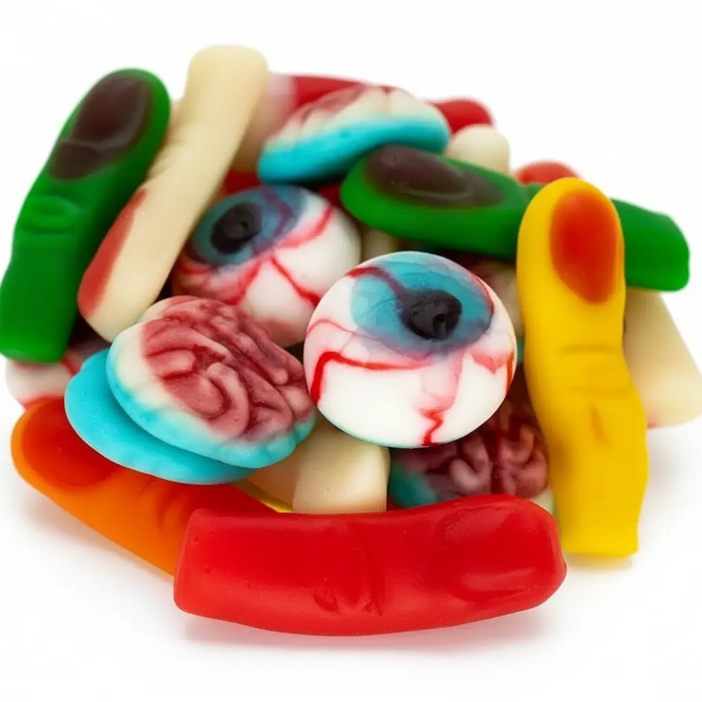 Missing Body Parts Gummy Candy Sweet Chewy Spooky Fun Shaped Gummies Missing Body Parts Gummy Candy Sweet Chewy Spooky Fun Shaped Gummies