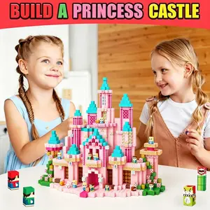 Magnetic Blocks 100/150/200PCS Pink Castle Magnetic Building Blocks Set – Magnetic Tiles 3D Construction Toys, STEM Montessori Sensory Toddler Games, Develop Spatial Reasoning & Creativity, Birthday Christmas Gift for 3+ Year Old Boys Girls