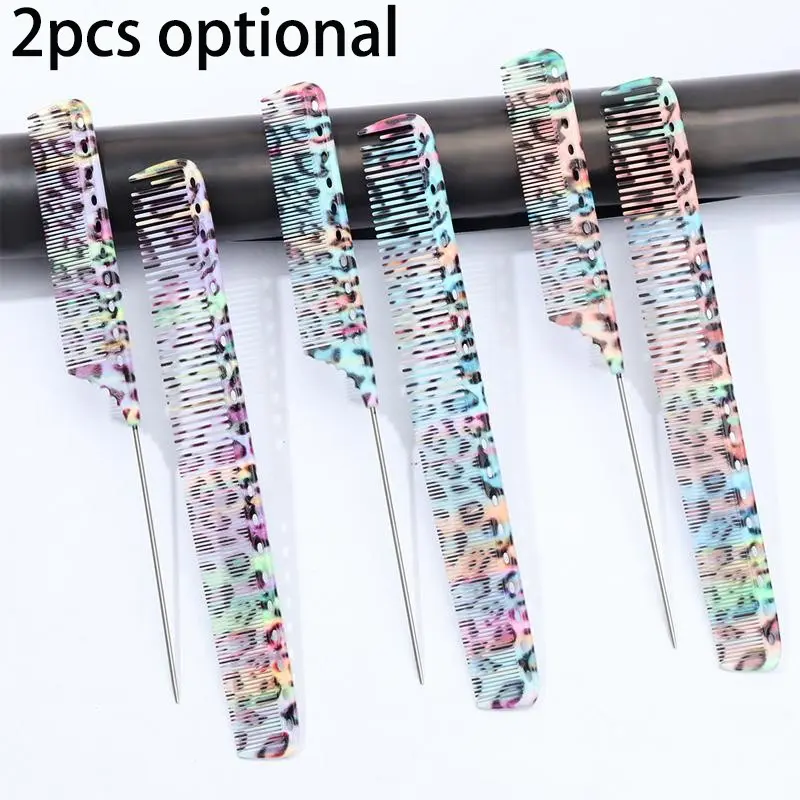 Unisex Hair Styling Stick Comb Set, Multifunctional Abs Plastic, Colorful Design, Dry Wet Use, Essential Hair Care Tools, Hair Styling Combs, 2 Piece Pack