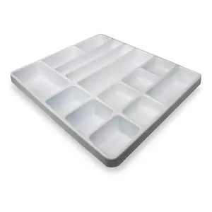 TrippNT  14 Compartment Drawer Organizer, Plastic, Rounded Corners, Storage Drawer Organizer, Compact Storage Organizer