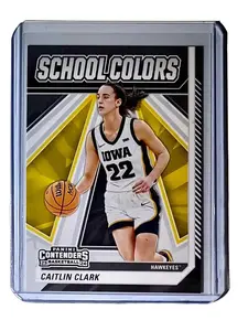 2024 Caitlin Clark Panini Contenders #SC2 School Colors Basketball Card Hawkeyes