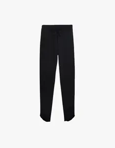 Frank & Eileen Christine Tulip Ankle Sweatpants in Black (Triple Fleece)
