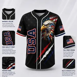 USA Eagle Patriotic Baseball Jersey – Bold Freedom Style for 2026 Celebration