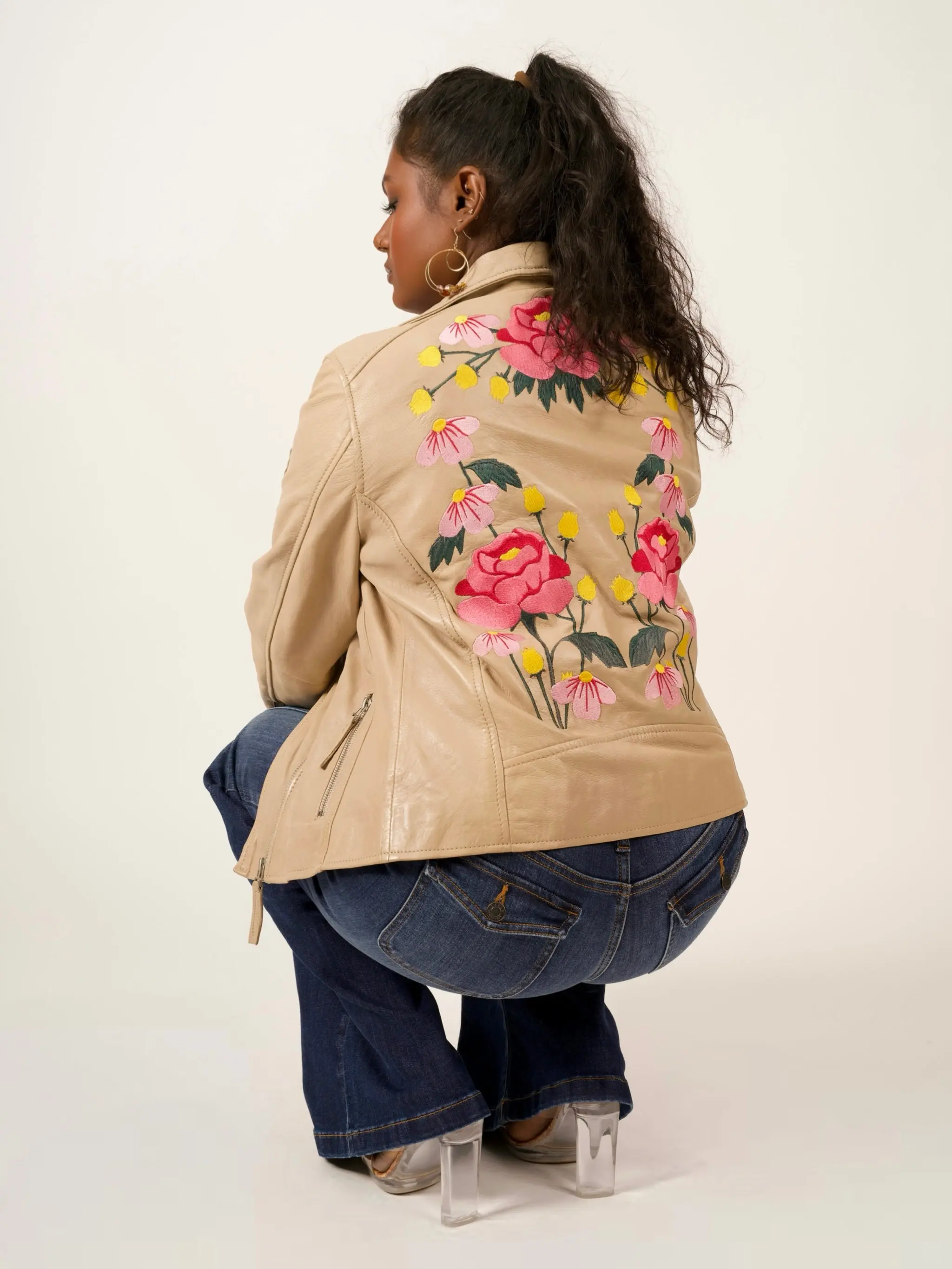 Mauritius Peonie Leather Jacket