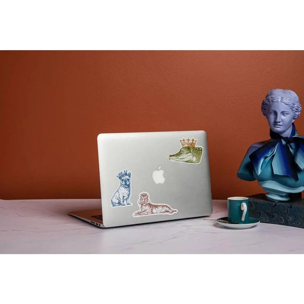 King Gator Decal - 4.5" x 2.94" Weatherproof Vinyl Sticker with Permanent Adhesive & Protective Laminate for Laptops & More