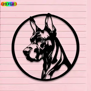 1pc Minimalist Great Dane Metal Wall Art, Minimalist Great Dane Statue Mural, Iron Craft, Perfect for Living Room, Garden, Zoo Corner Decor, Intricate Craftsmanship, Silhouette Wall Decor, Christmas Decor, Ideal Gift for Nature Lovers