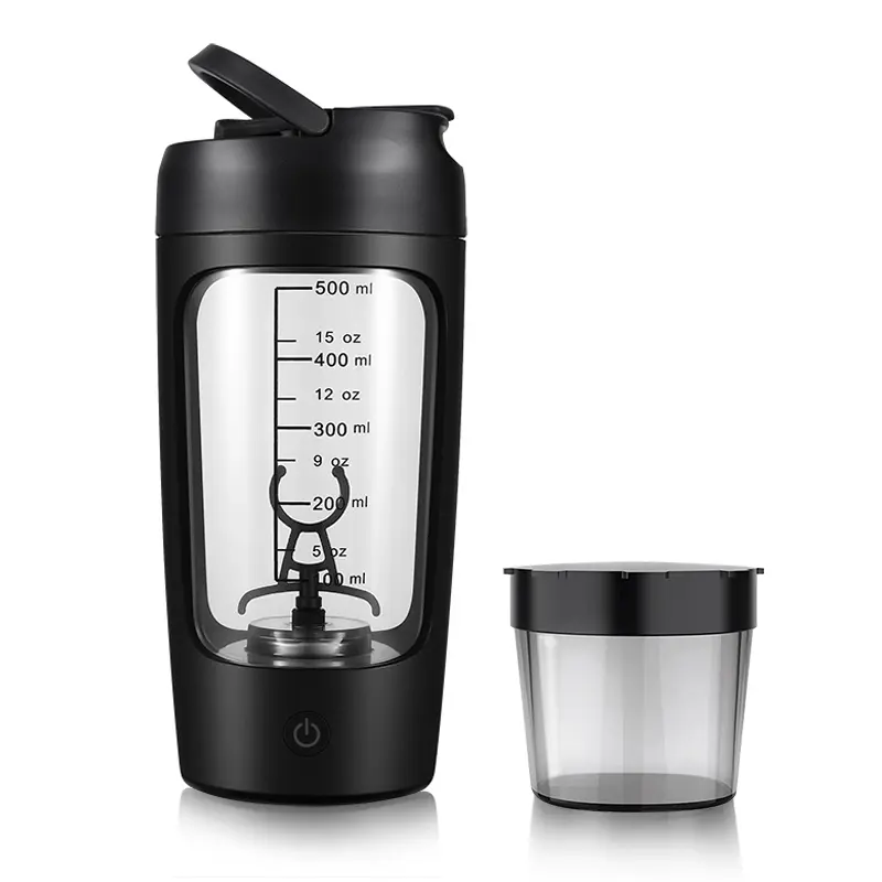Portable Mini Blender (Fast, Multi-Speed, 1-Touch, Rechargeable) - 650ML Food-Grade TRITAN Cup, USB Type-C 1200mAh Certified Battery, 7000RPM Motor, Foldable Handle, Powder Box for Shakes Juices (Black, Pink, White), Fast Mini Blenders, Multi-Speed Mini B