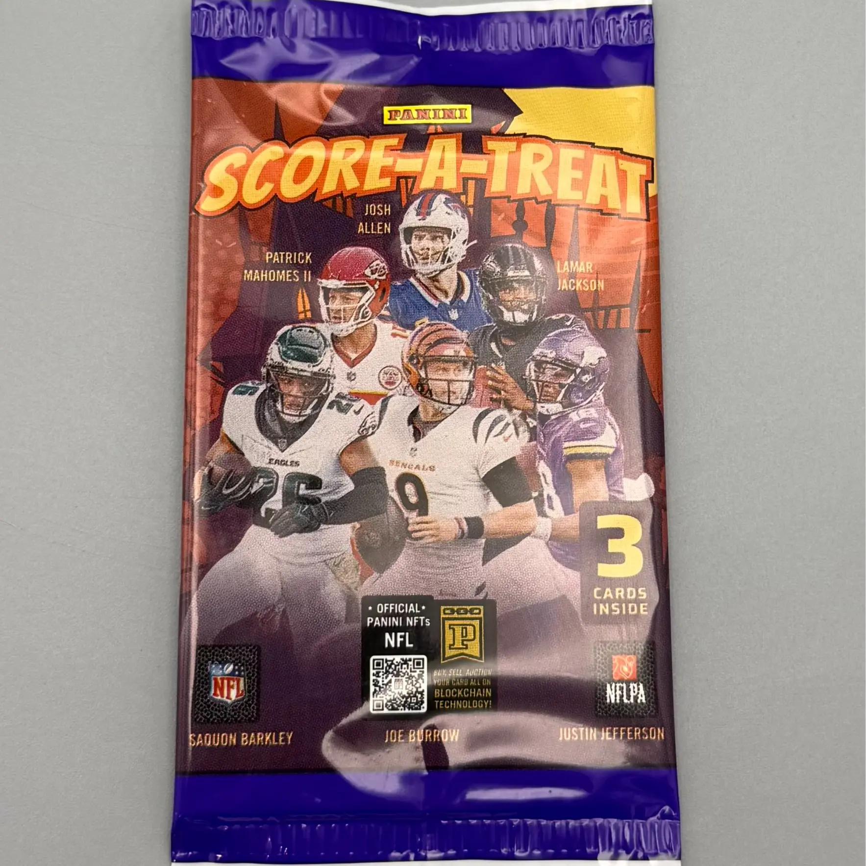 NFL Score-A-Treat 2025 Sports Trading Cards - 3 Cards Inside - Halloween Design - NFLPA Officially Licensed