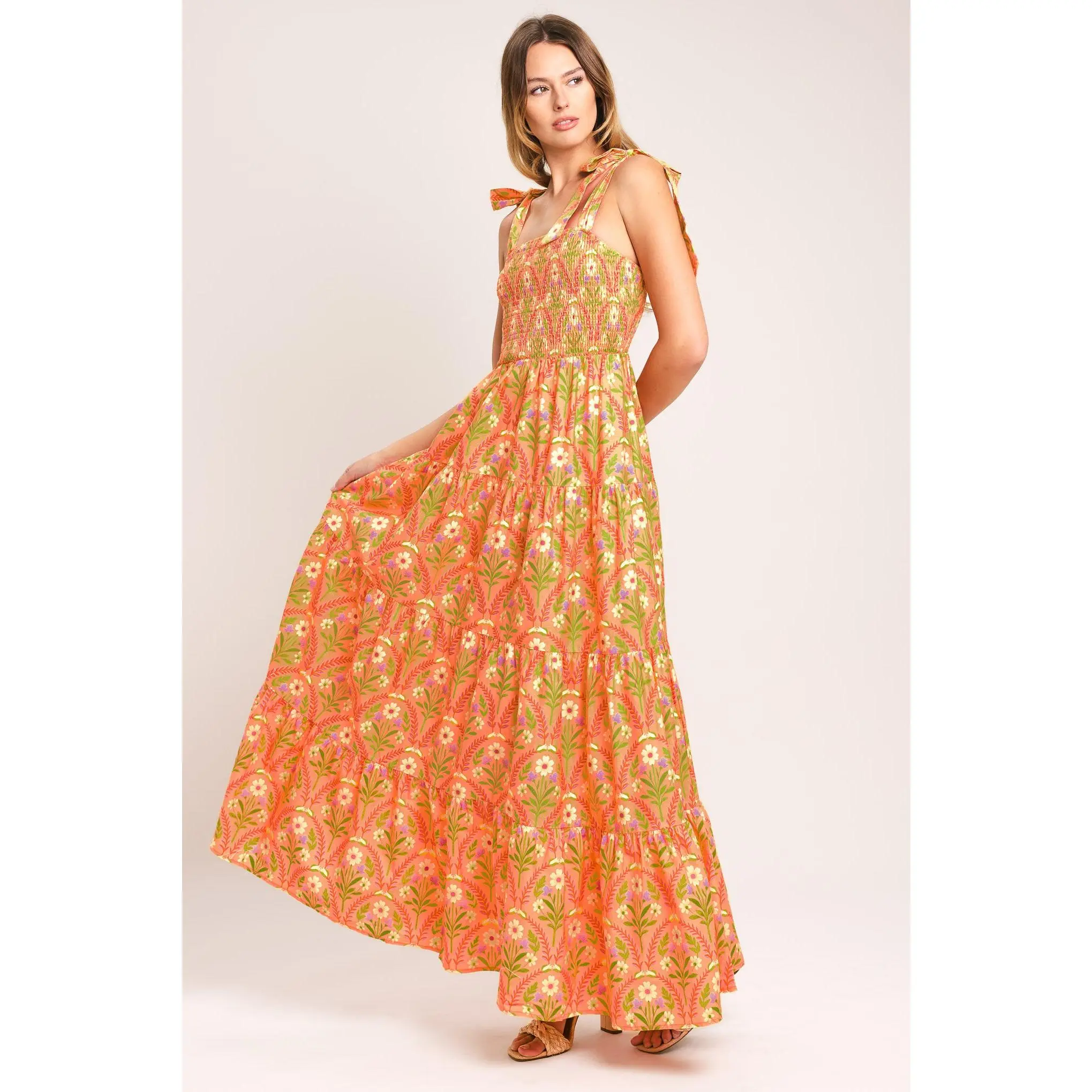 SUNKISS FLORAL WOVEN MAXI DRESS