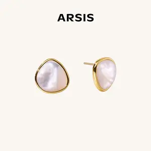 Dawn Sea Golden Glow Seashell Studs[ARSIS JEWELRY]