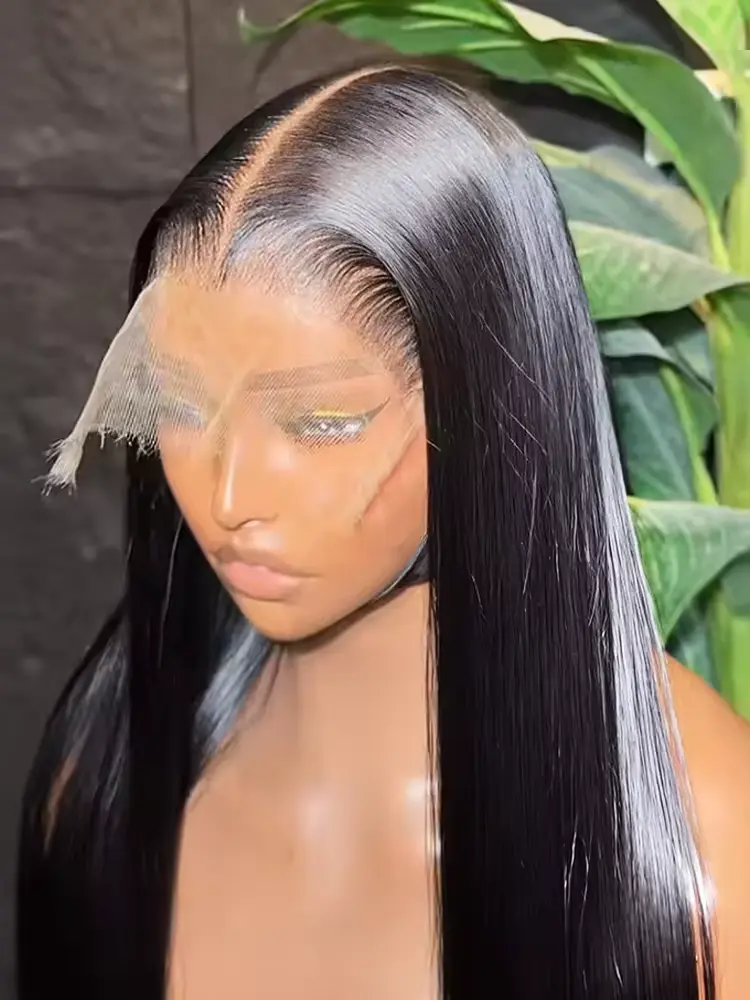 30 32 Inch 250 Density 13X6 HD Frontal Straight Wig For Black Women Brazilian Wigs Human Hair Bone Straight 13x6 HD Transparent Lace Front Wigs On Clearance Sale
