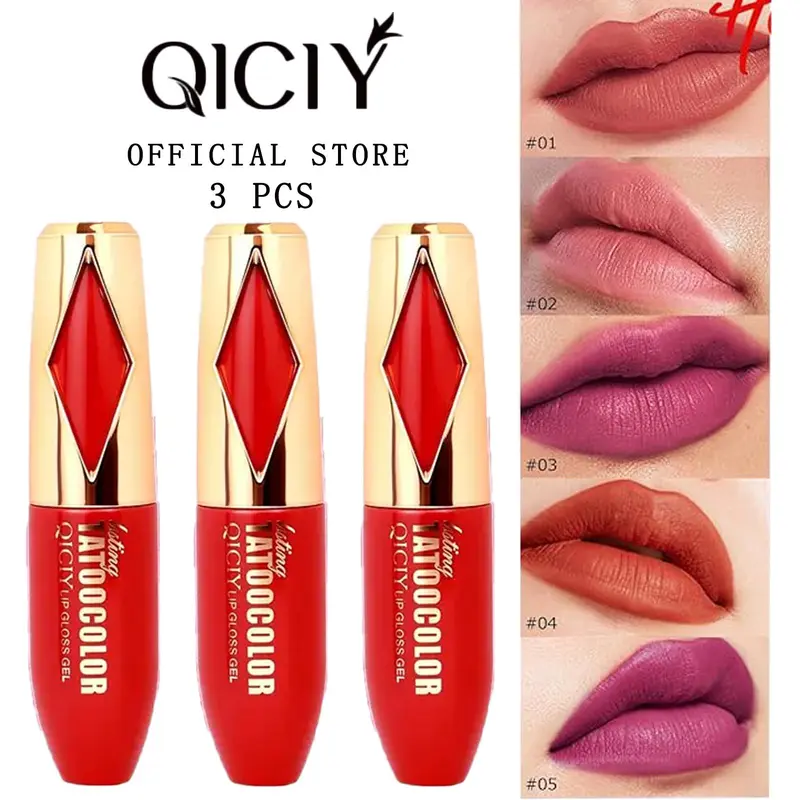 QICIY Peel-Off Lip Stain Lipstick Long Lasting Waterproof Transfer Proof Nude Lip Tint Matte Finish Lightweight Hydrating Jojoba Gloss Daily and Evening Gentle Lip Makeup