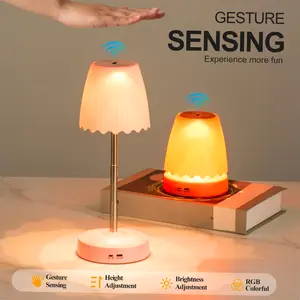Motion Sensor Night Light – No More Stumbling in the Dark!USB Rechargeable, Height Adjustable, RGB+Warm Light, Remote & Touch Control