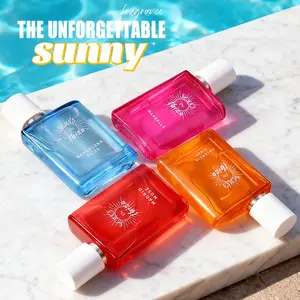 The Unforgettable Sunny 4-Scent Travel Perfume Set with Pouch 1.02 fl oz Portable Fruity Fragrance for Women Long Lasting for Dates Travel & Gifts