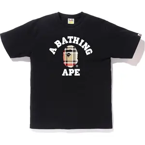 BAPE Check College Tee Black/Beige (men) by StockX