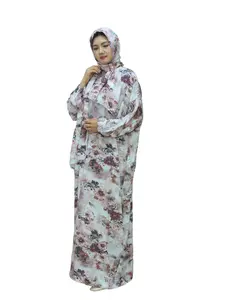 Watercolor Muslim Women's Long Robe, Loose Comfortable Modest Prayer Dress, Slimming Concealment Plus Size, Daily Worship/travel Wear